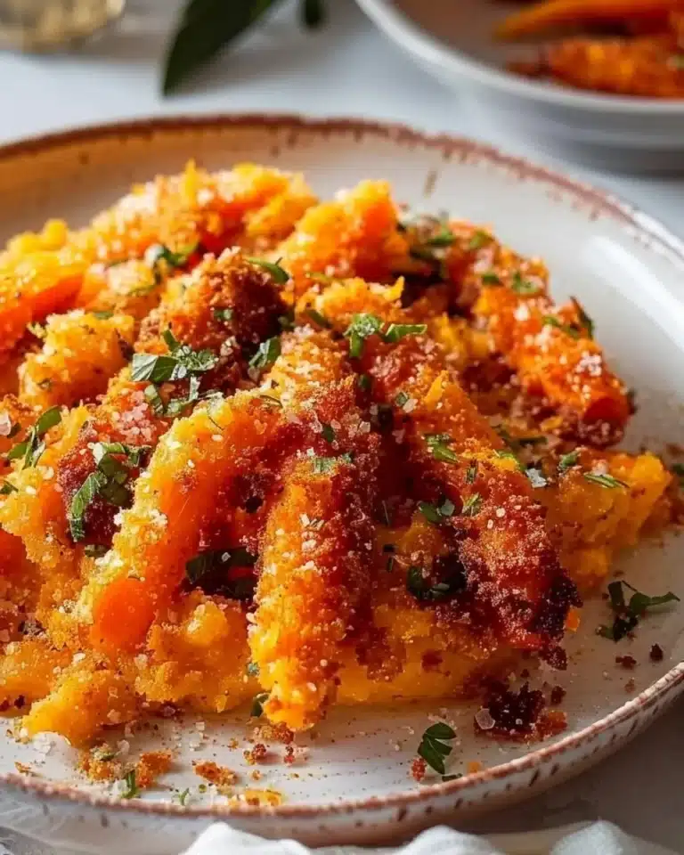 Recette de carottes écrasées croustillantes délicieusement servies