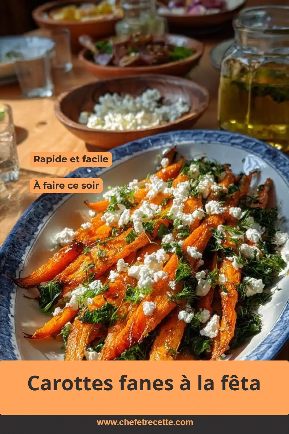 Carottes fanes à la fêta