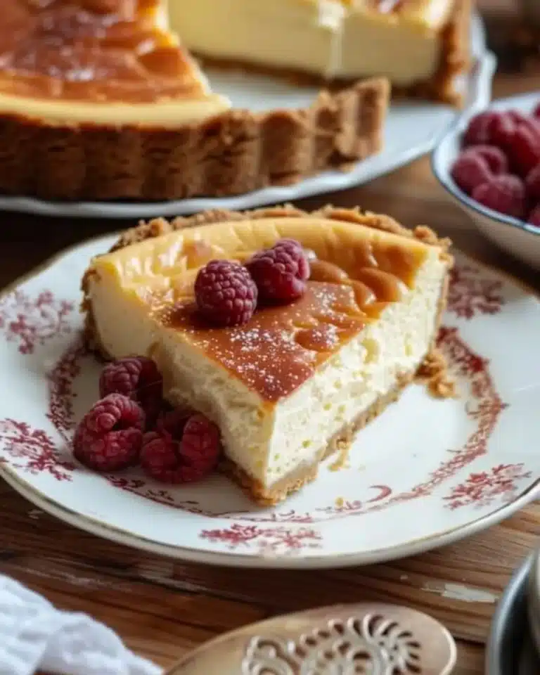 Cheesecake maison spéculoos avec une croûte croustillante et une garniture crémeuse