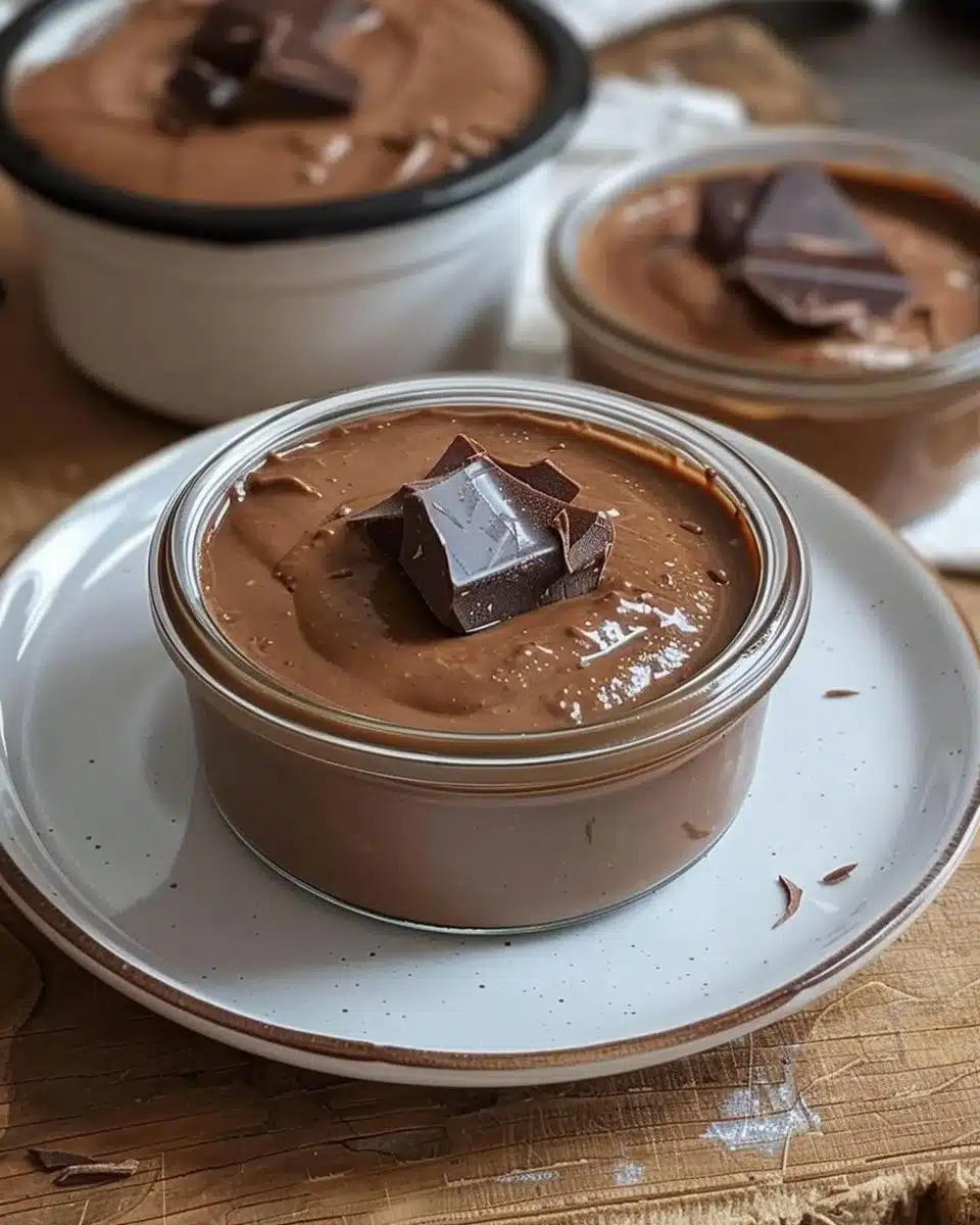 Crème chocolat grand-mère onctueuse et délicieuse, dessert classique