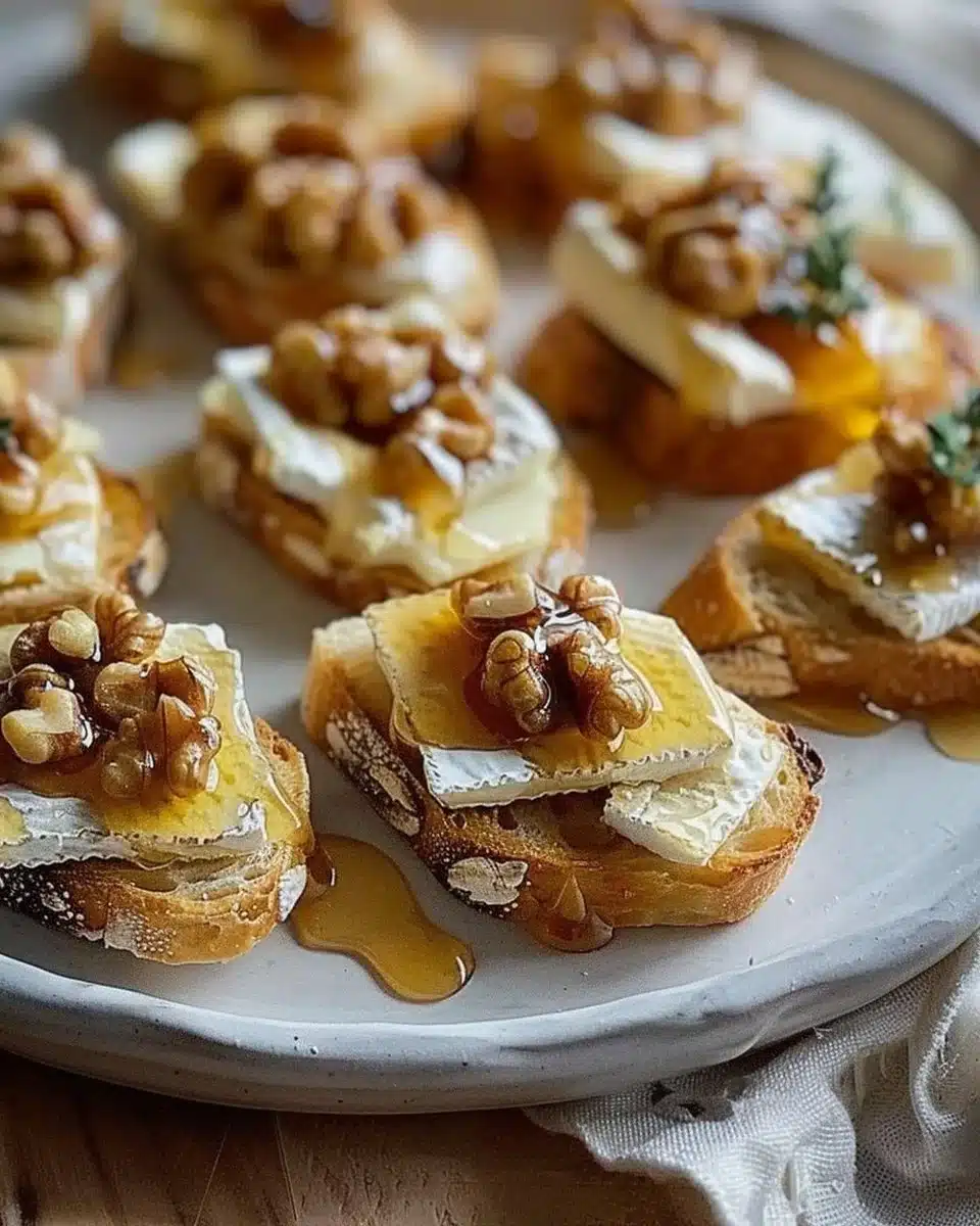 Crostini with Brie, Honey & Nuts: Elegance in a Bite