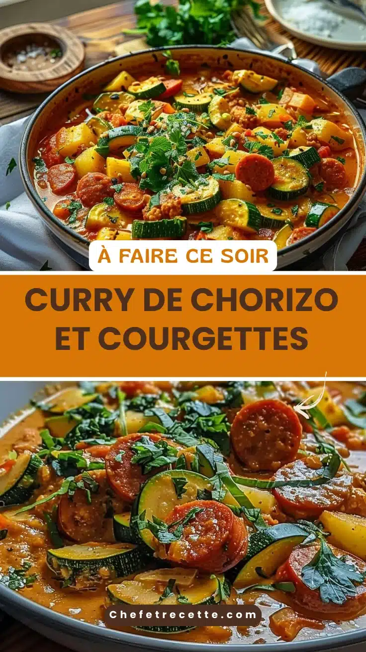 Curry de chorizo et courgettes