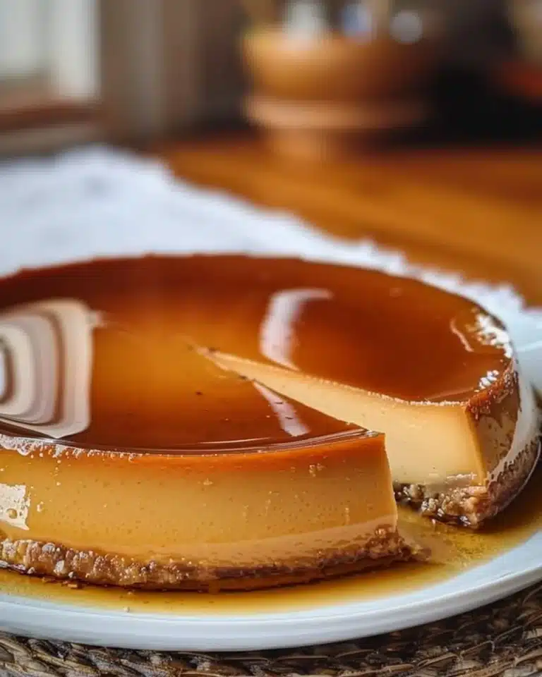 Flan crémeux au spéculoos délicieux et gourmand, parfait pour les fêtes.