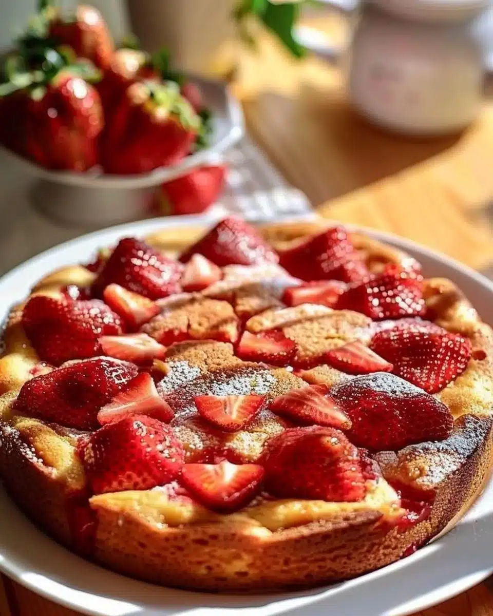 Gâteau aux fraises facile
