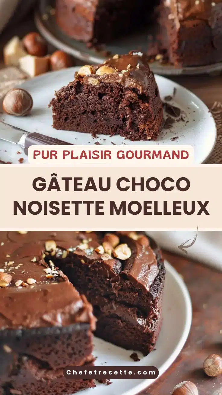 Gâteau choco noisette moelleux