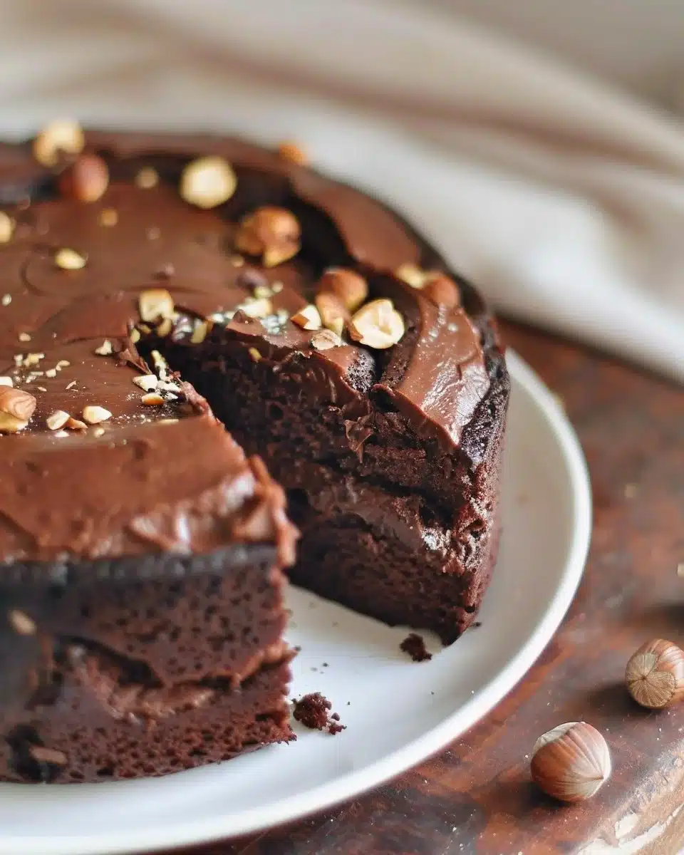 Hyper moist hazelnut chocolate cake recipe