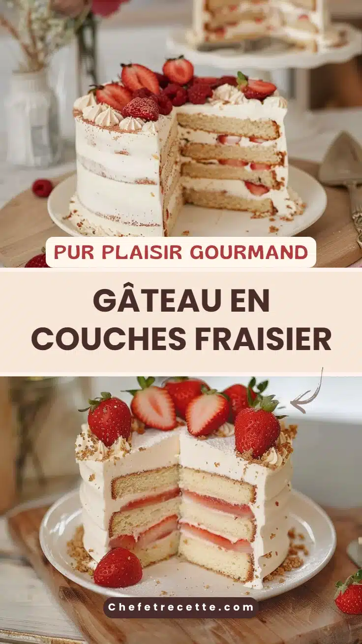 Gâteau en couches Fraisier