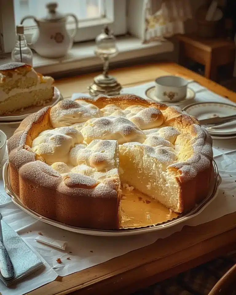 Gâteau Nuage de Grand-Mère léger et aérien, parfait pour les desserts.