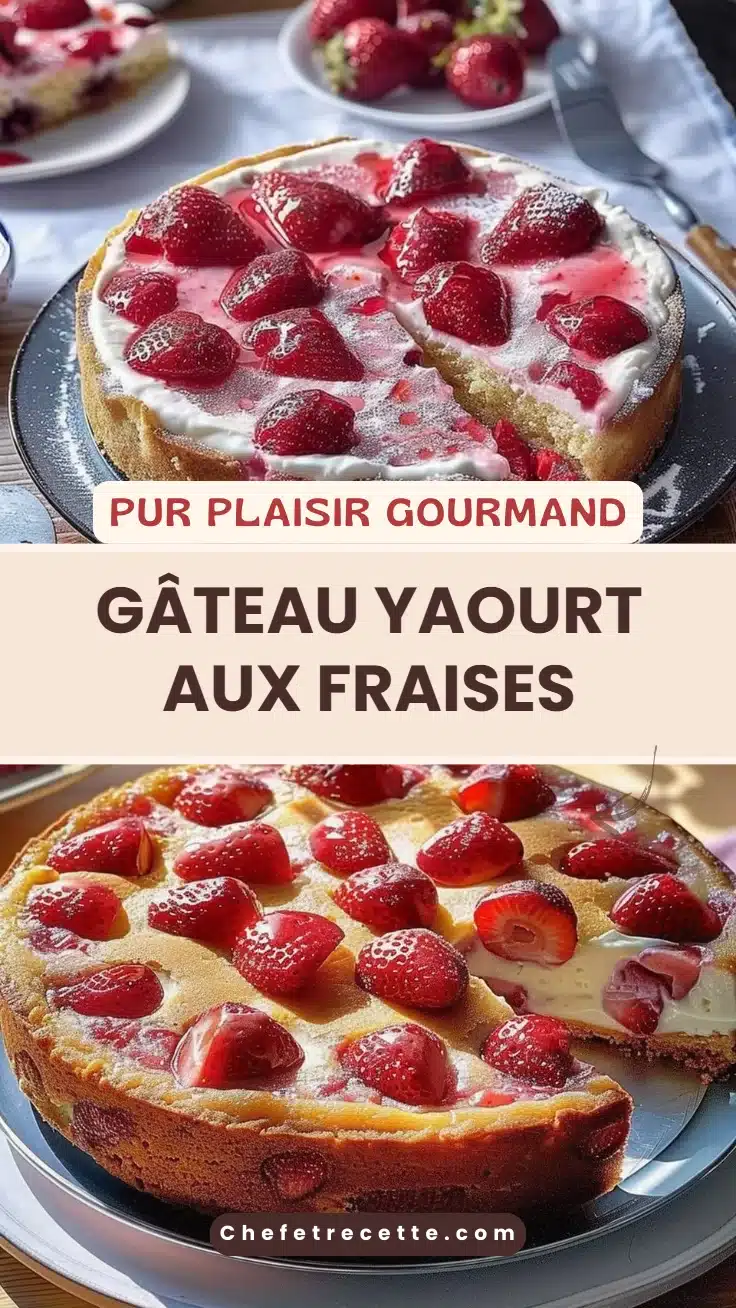 Gâteau yaourt aux fraises