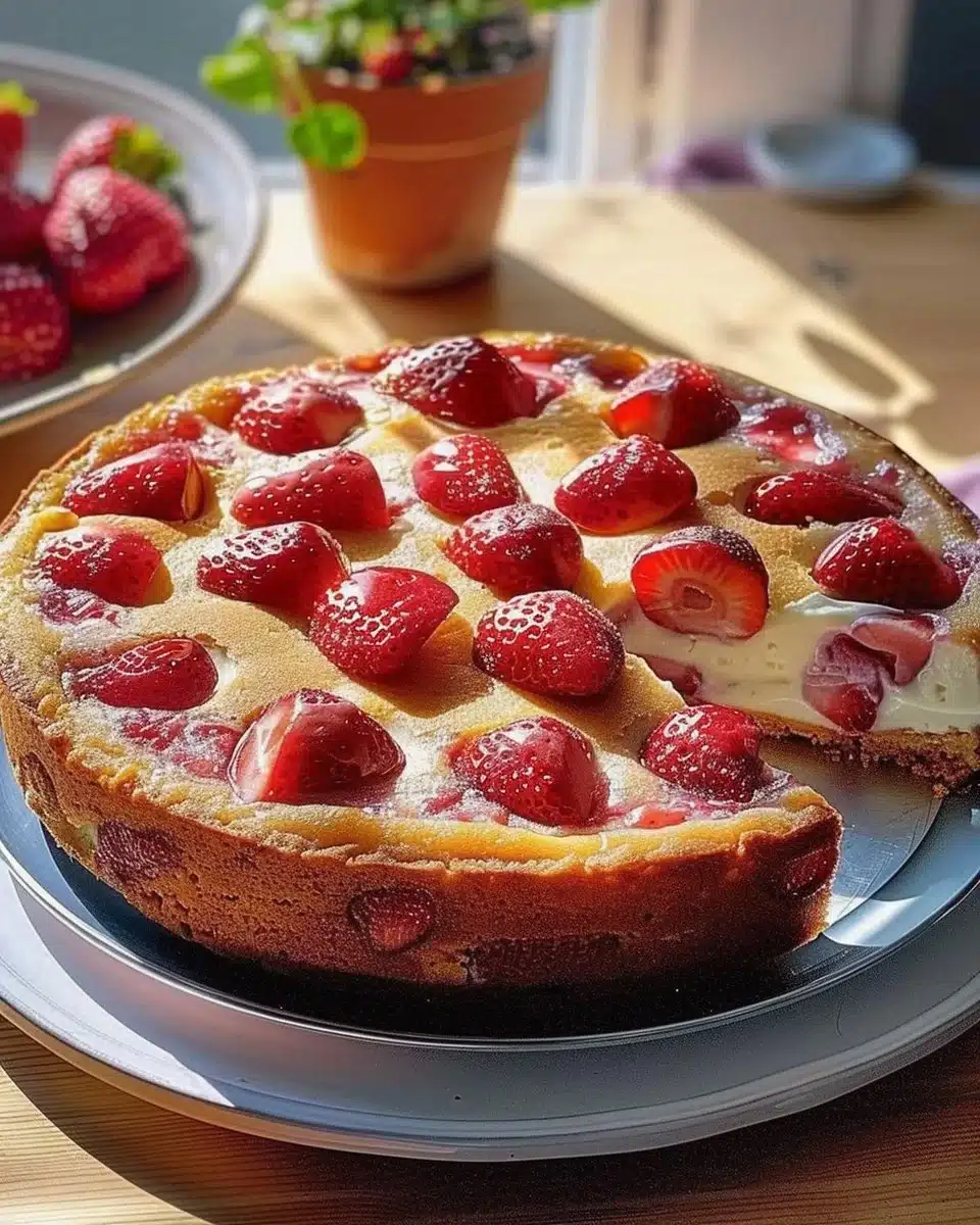 Gâteau au Yaourt aux Fraises