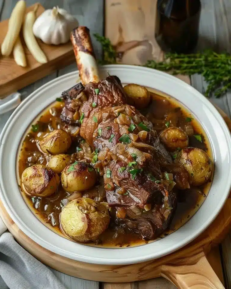 Gigot d'agneau classique rôti avec herbes et épices