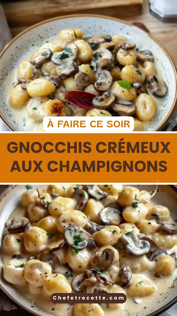 Gnocchis crémeux aux champignons