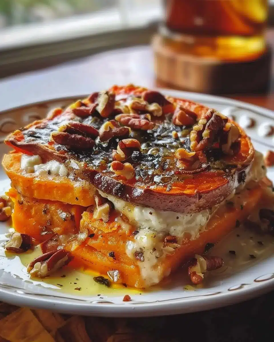 Gratin de Patate Douce, Chèvre et Noix