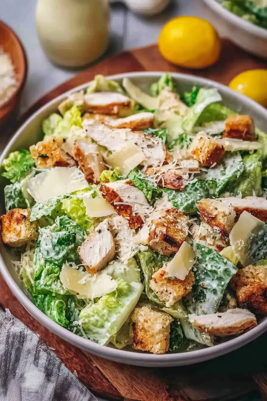 Salade César au Poulet Fermier, un mélange frais et savoureux