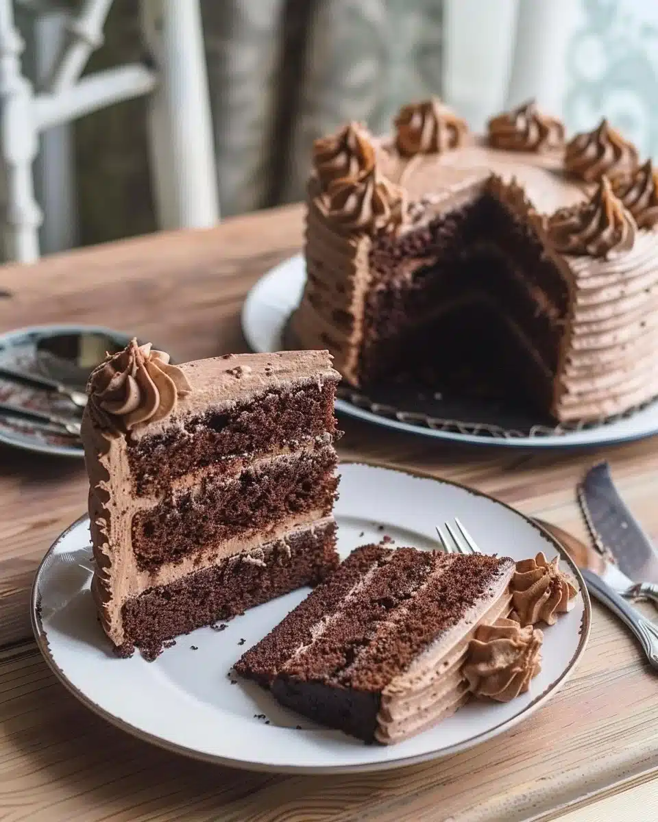 Gâteau à couches chocolat riche et moelleux, décoré pour impressionner