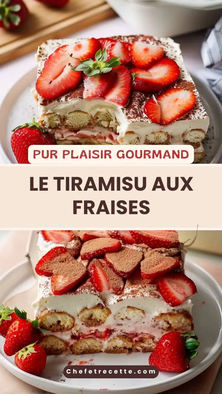 Le tiramisu aux fraises