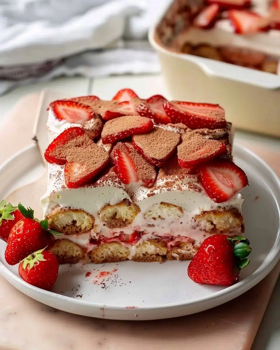 Le tiramisu aux fraises