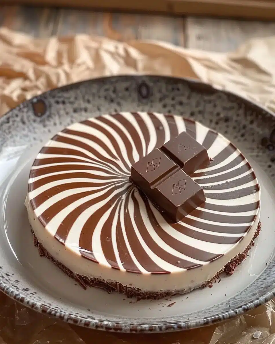 Mousse zébrée aux deux chocolats