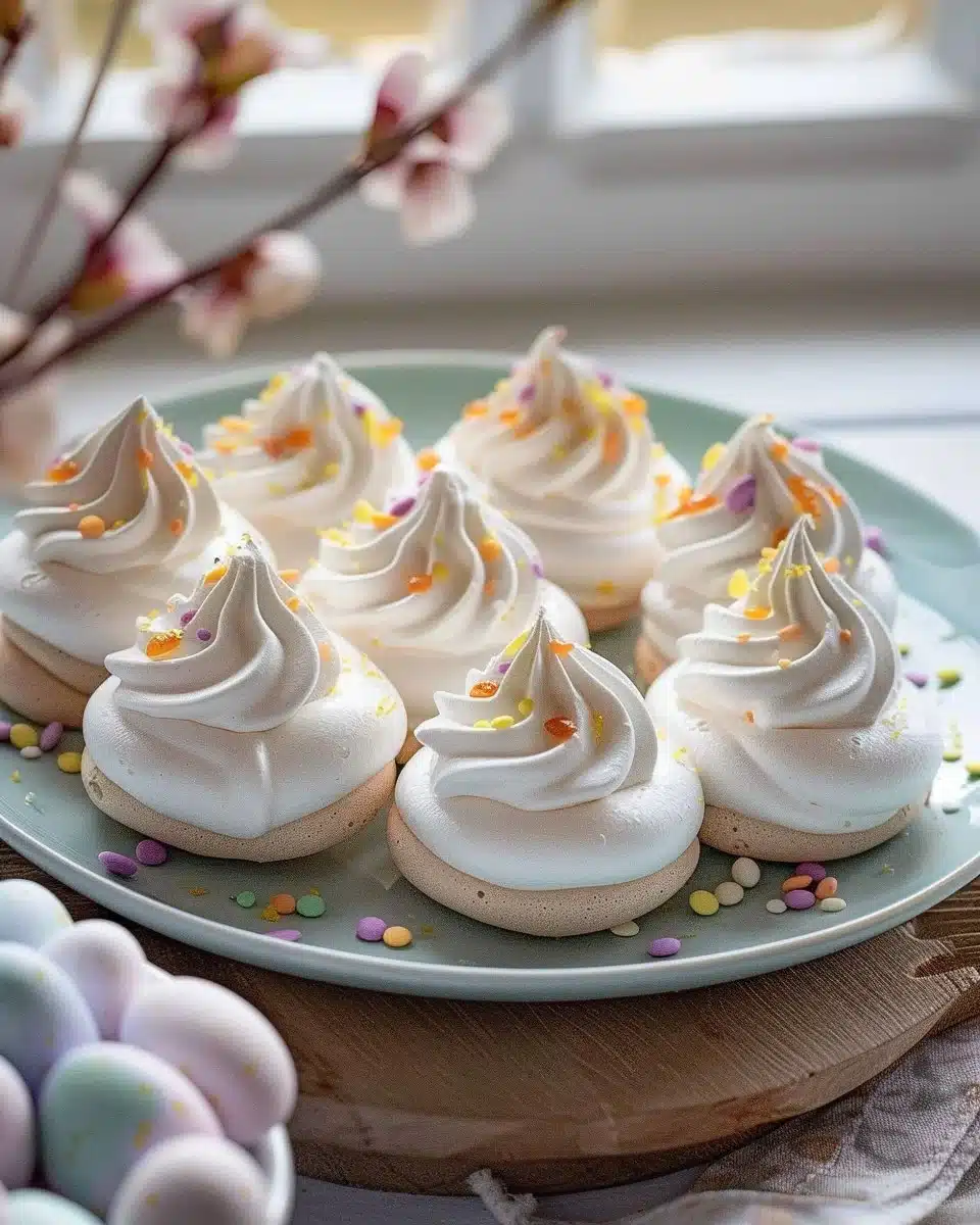 Délicieux desserts de Pâques pour enfants, les Nids de Pâques en meringue