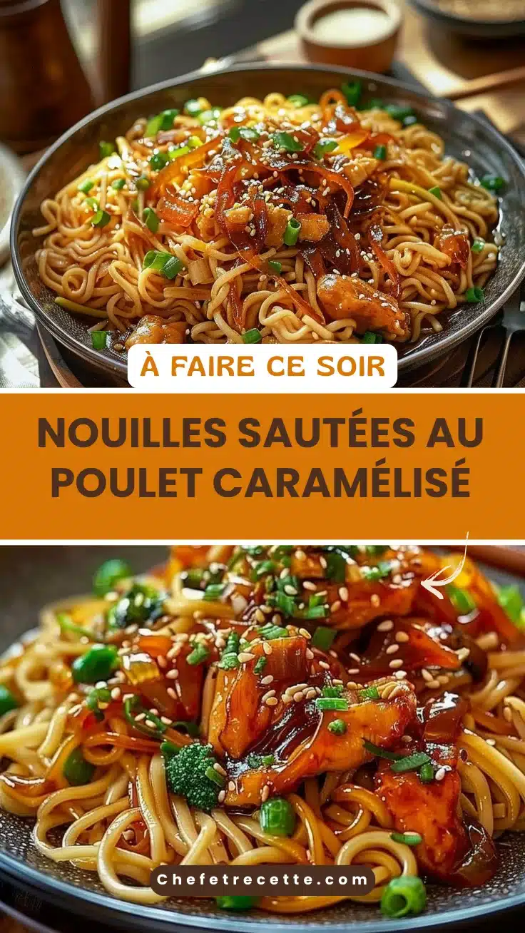 Nouilles Sautées au Poulet Caramélisé