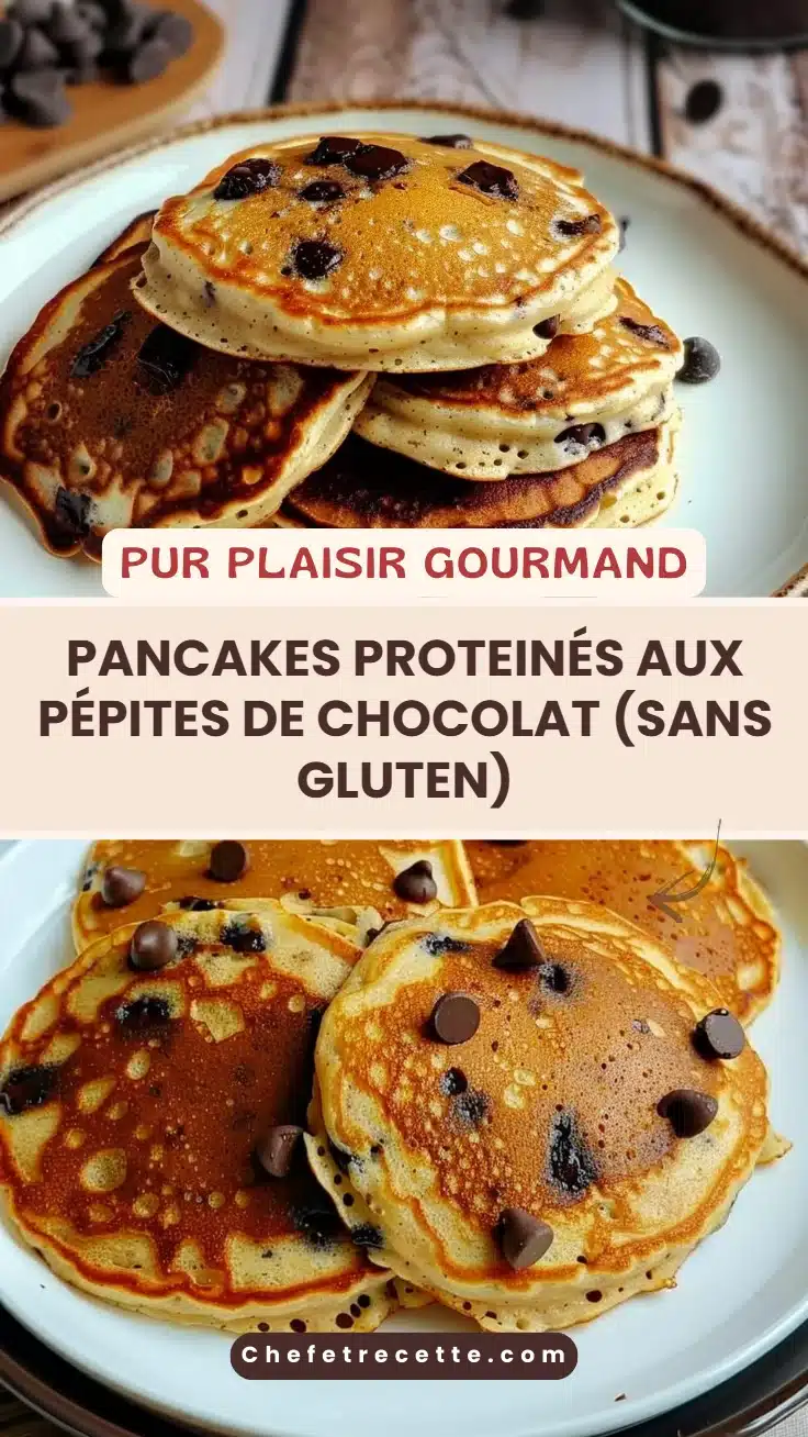 Pancakes Proteinés aux Pépites de Chocolat (Sans Gluten)