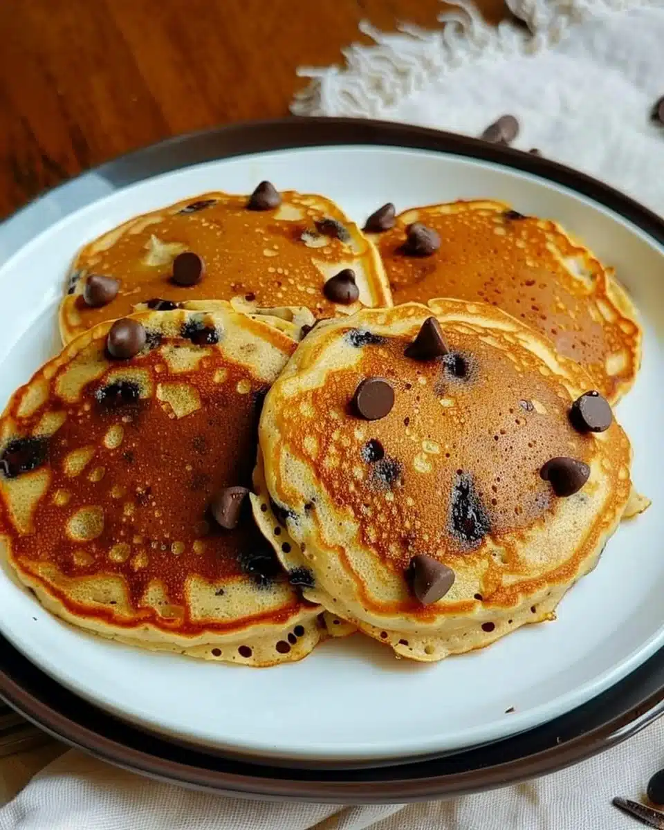 Pancakes Proteinés aux Pépites de Chocolat (Sans Gluten)