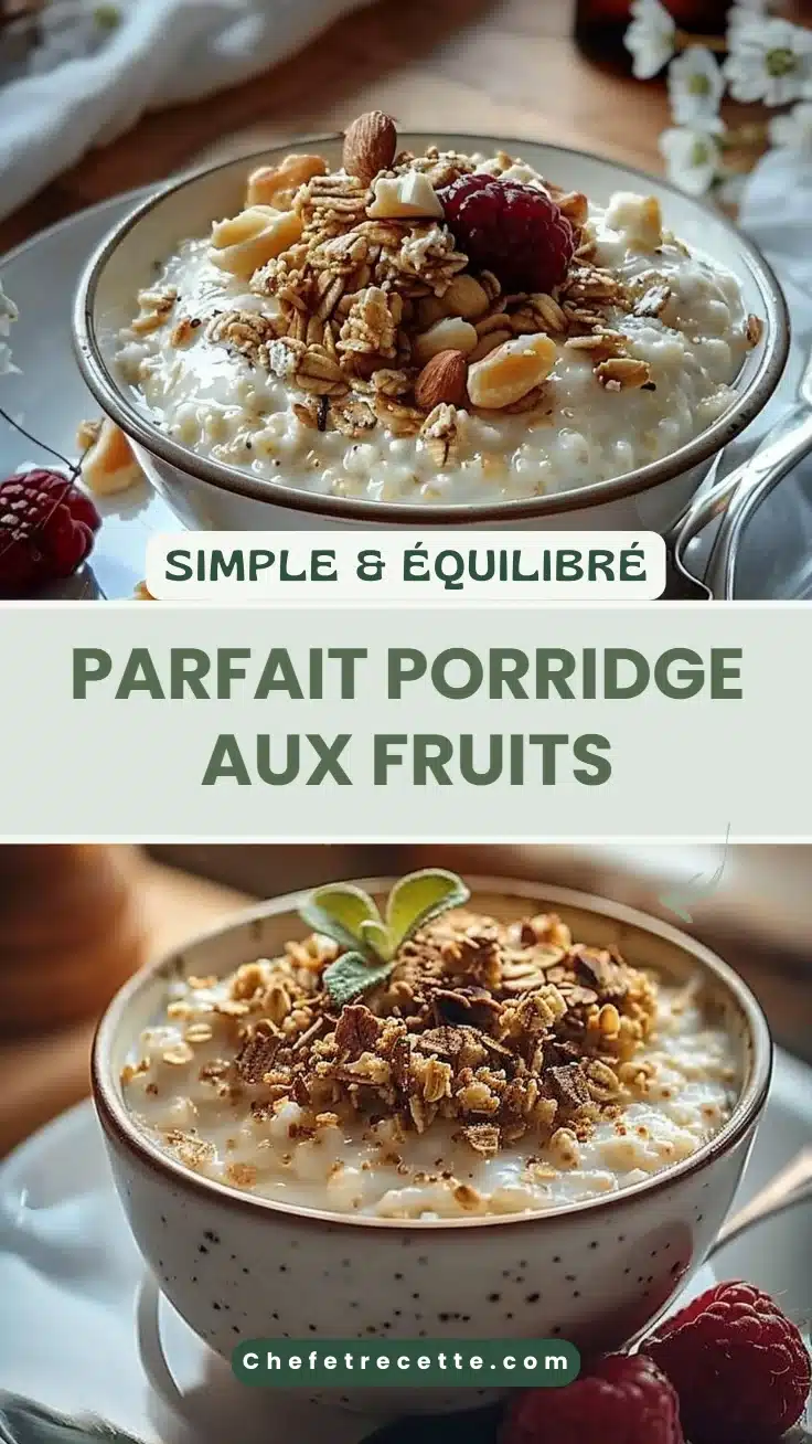 Parfait porridge aux fruits