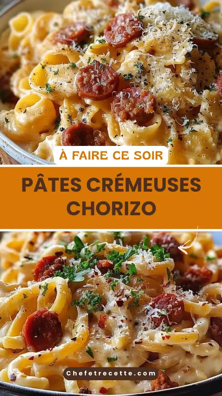 Pâtes crémeuses chorizo