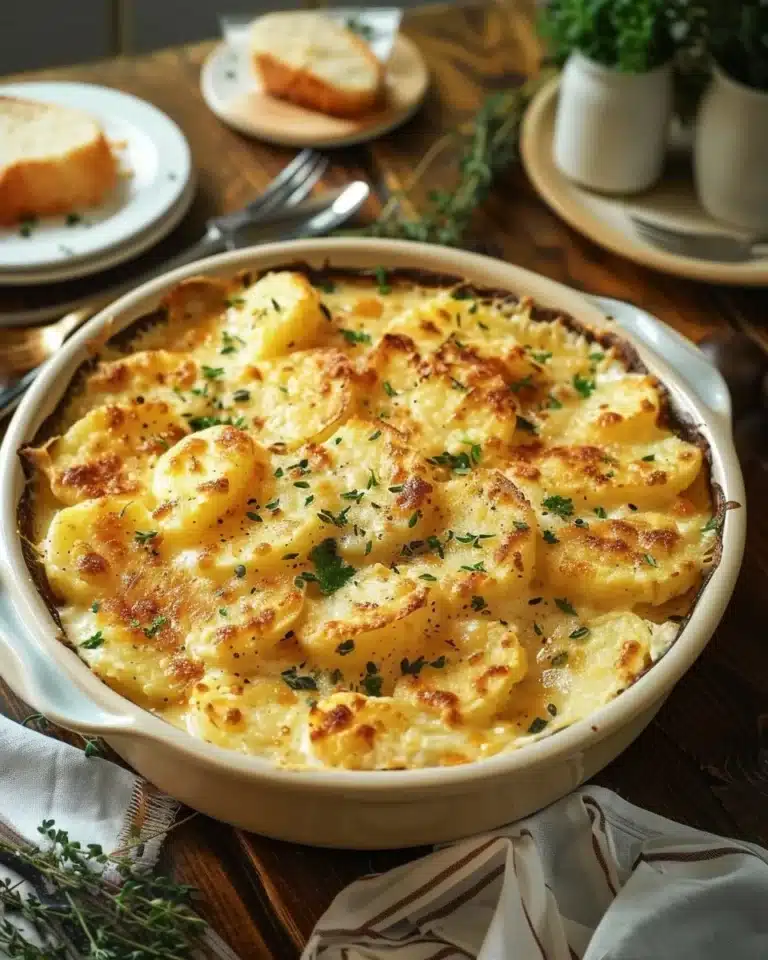 Plat de patates crémeuses, un délice réconfortant et savoureux