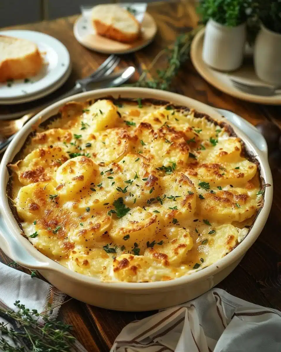 Plat de patates crémeuses, un délice réconfortant et savoureux