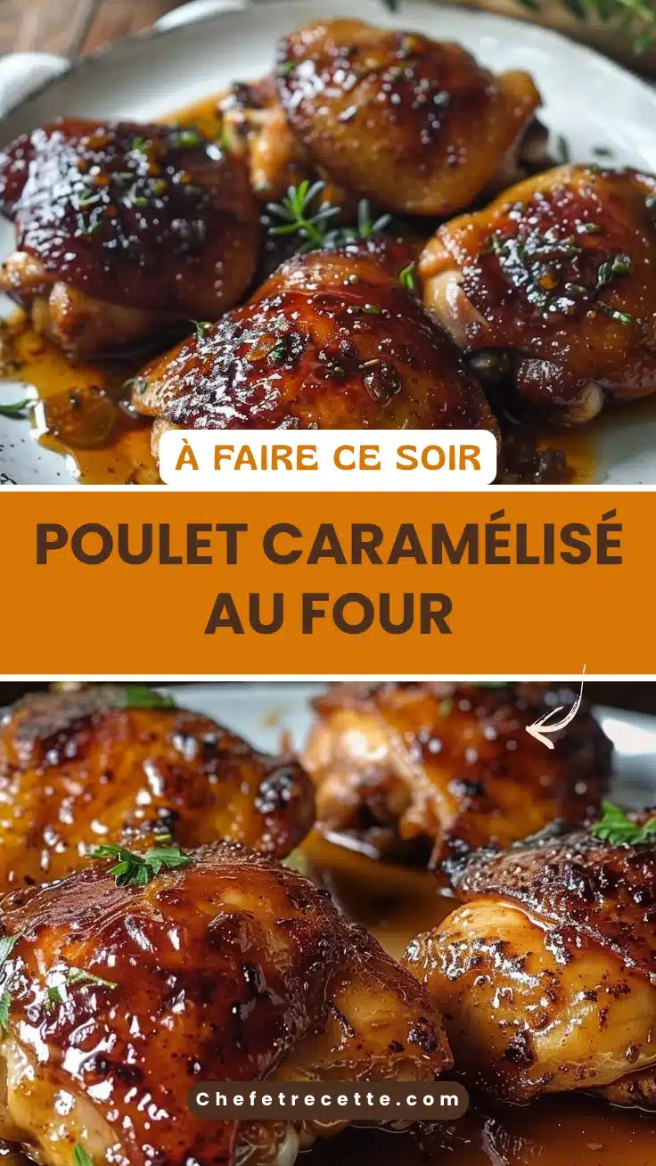 Poulet caramélisé au four