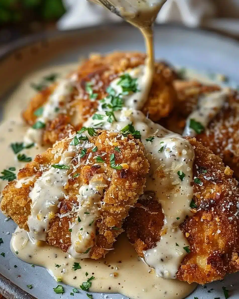Poulet parmesan en sauce ail, plat savoureux et réconfortant