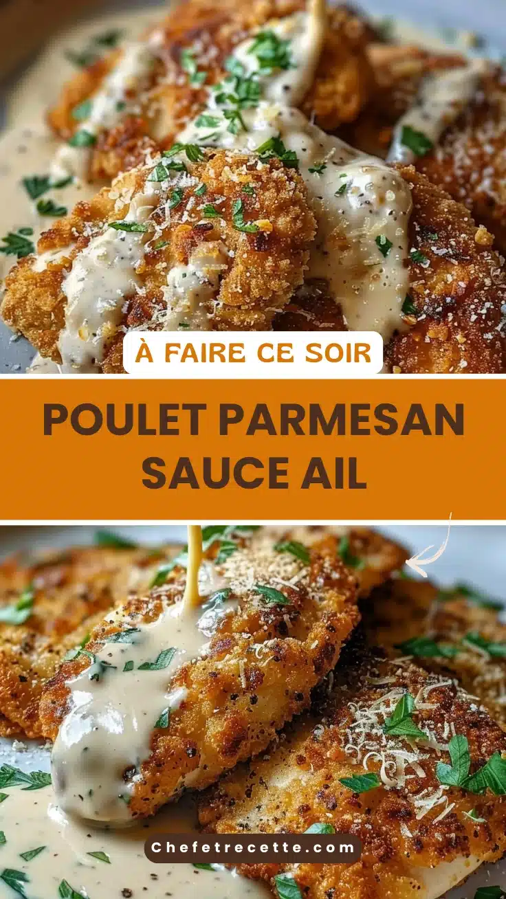 Poulet parmesan sauce ail