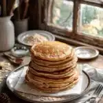 Pancakes aux flocons d’avoine garnis de fruits frais