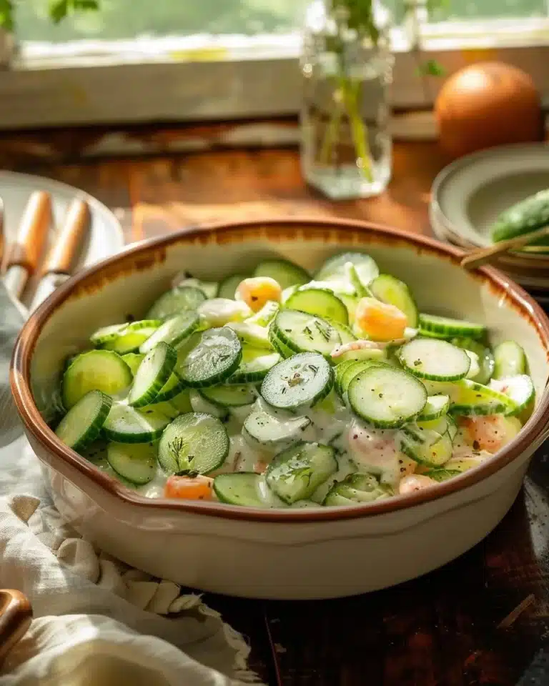 Recette de salade de concombres fraîche et savoureuse
