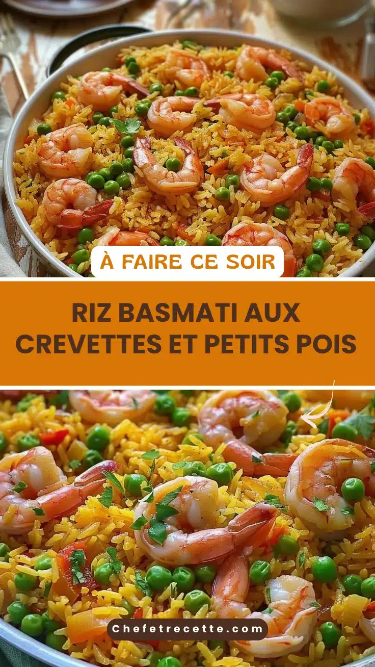 Riz basmati aux crevettes et petits pois