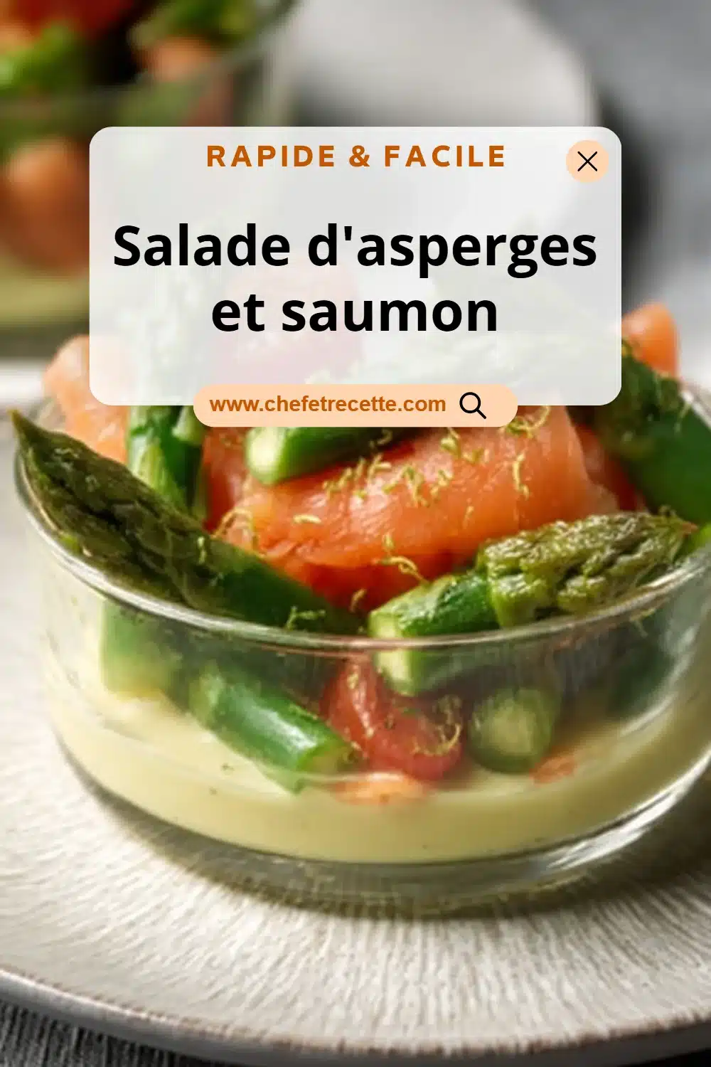 Salade d'asperges et saumon
