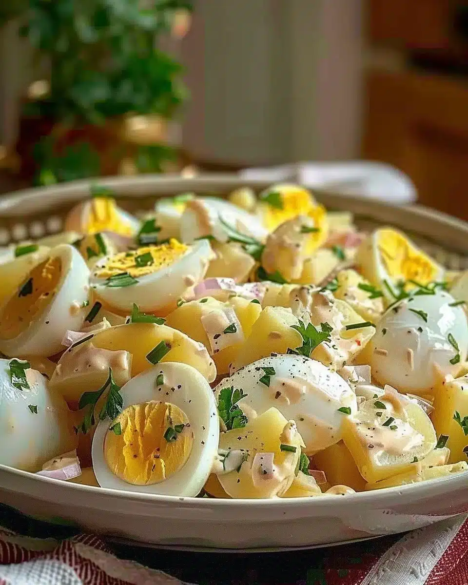 Salade de pommes de terre aux œufs