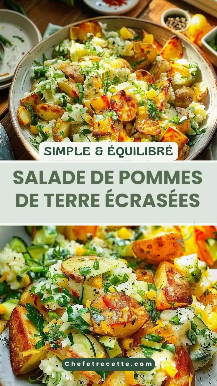 Salade de pommes de terre écrasées