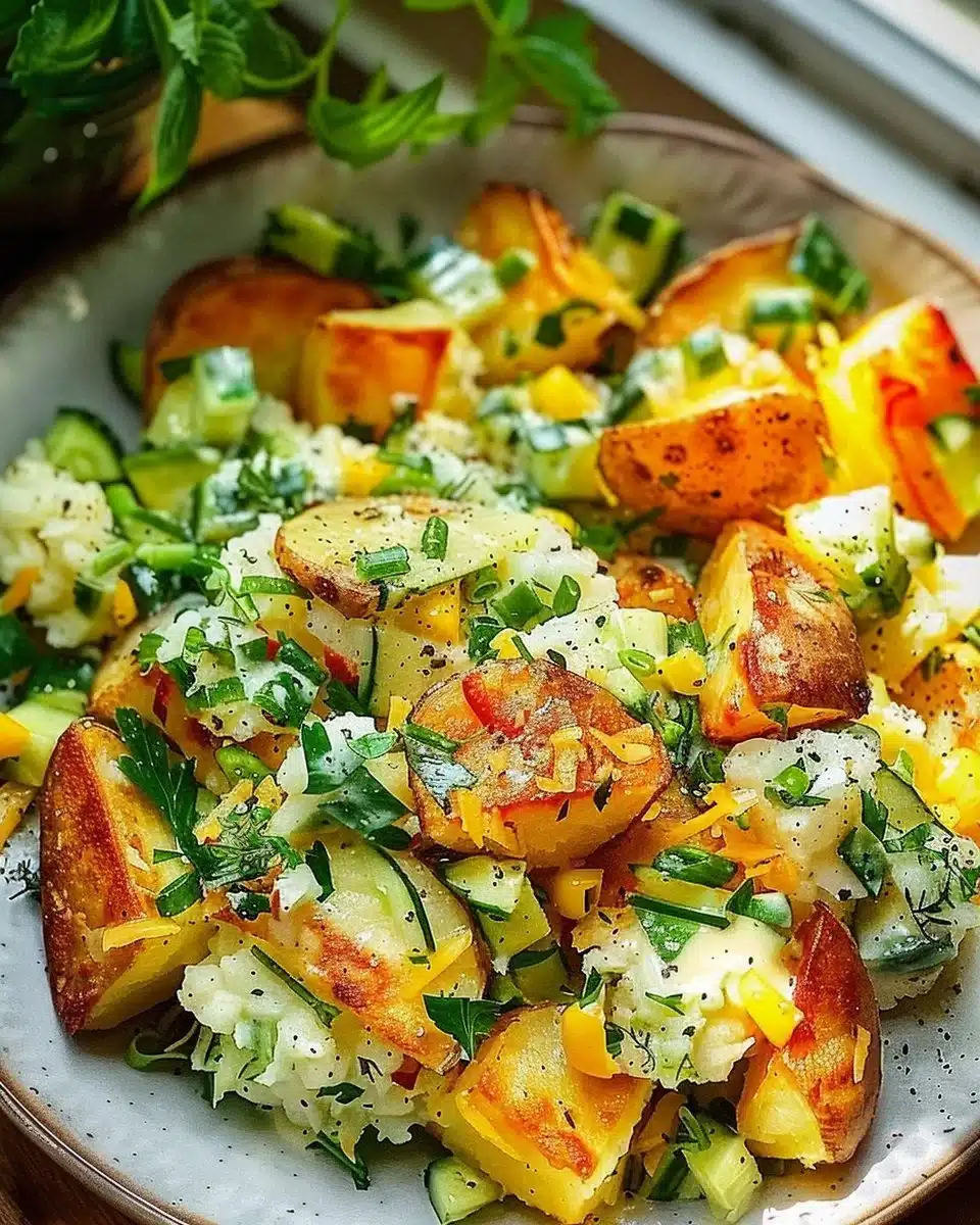 Salade de pommes de terre écrasées