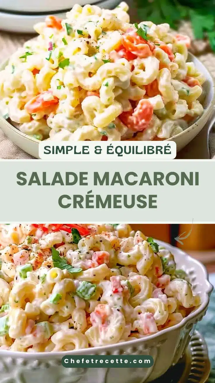 Salade macaroni crémeuse