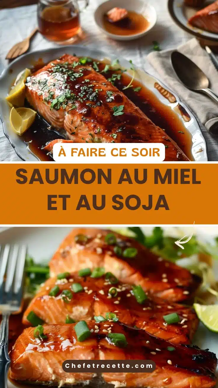 Saumon au miel et au soja