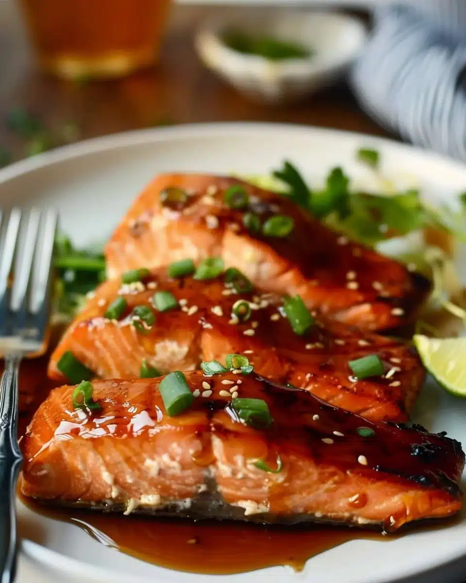 Saumon au miel et au soja