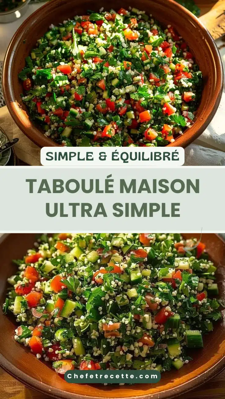 Taboulé Maison Ultra Simple
