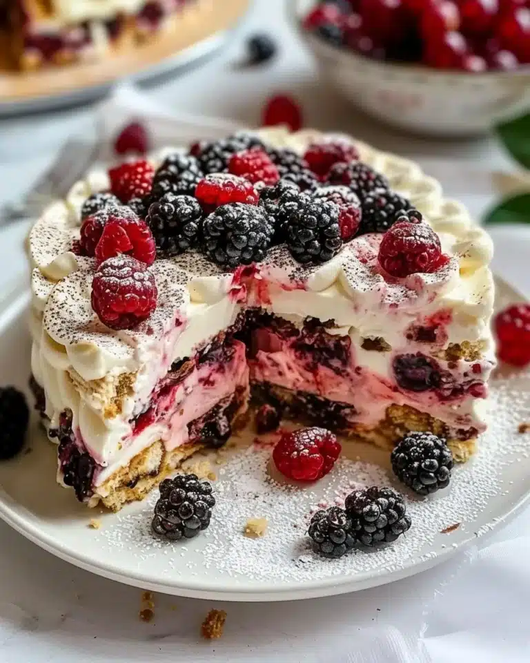 Tiramisu aux baies, un dessert italien crémeux et fruité