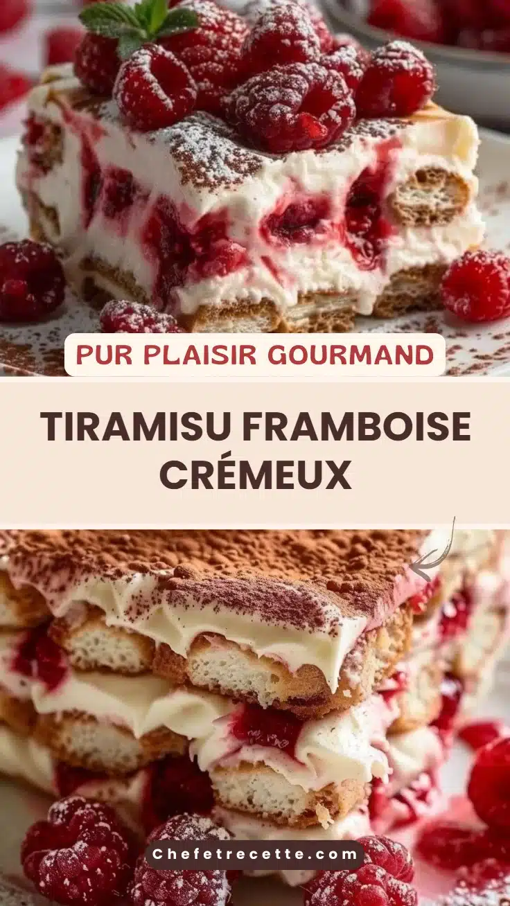 Tiramisu framboise crémeux