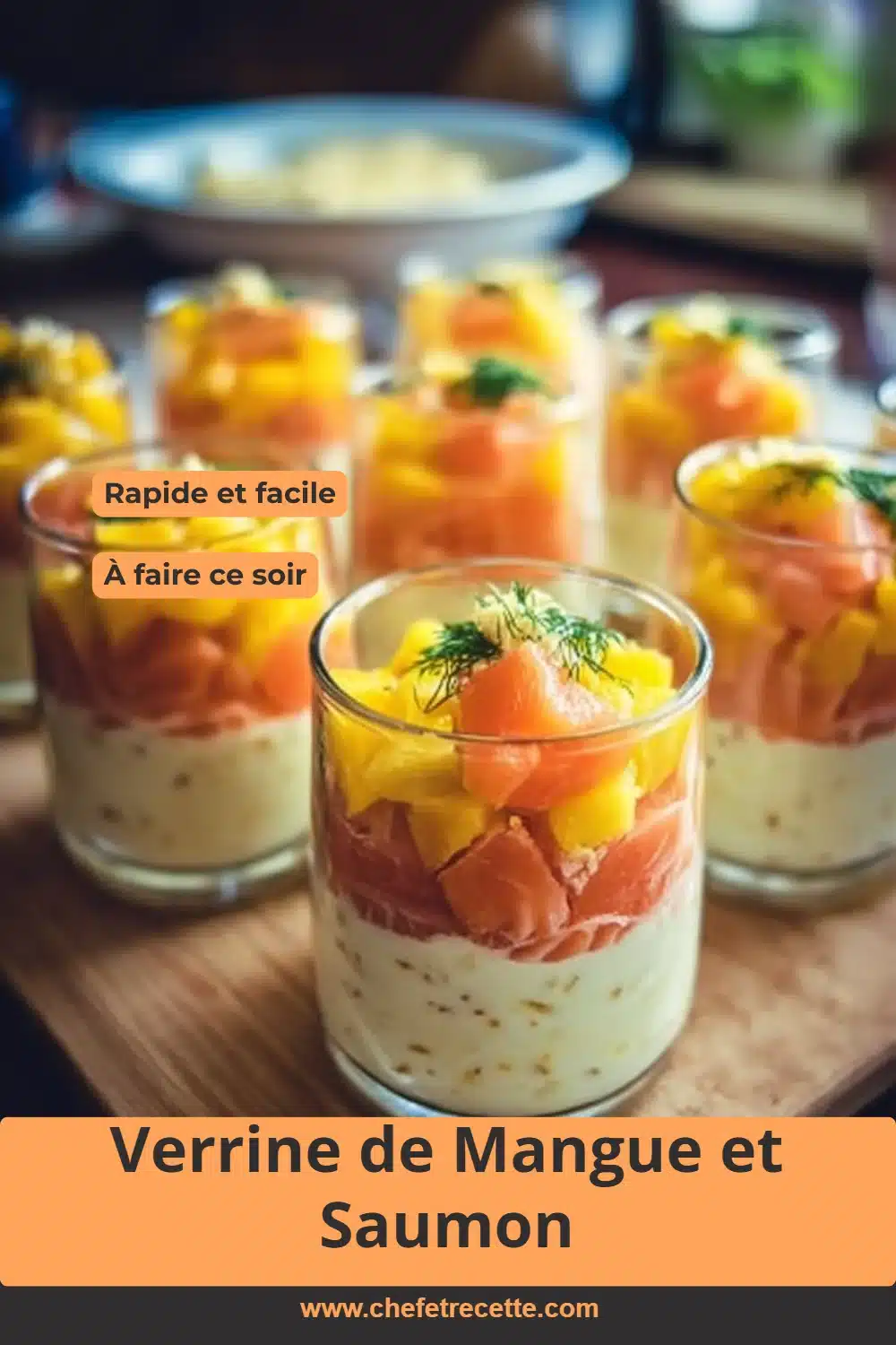 Verrine de Mangue et Saumon