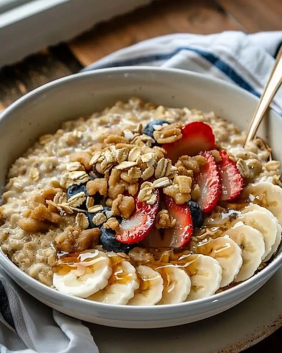 Bol de flocons d'avoine protéinés