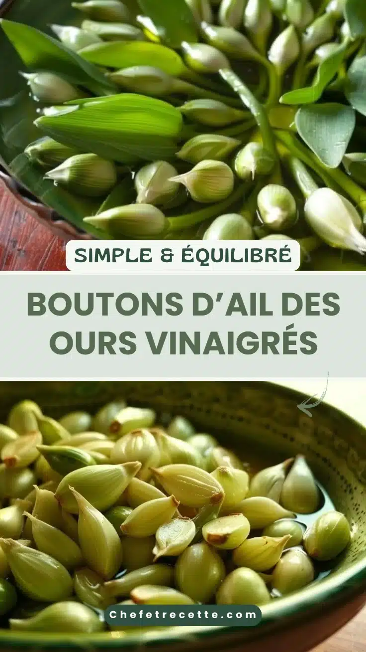 Boutons d’ail des ours vinaigrés