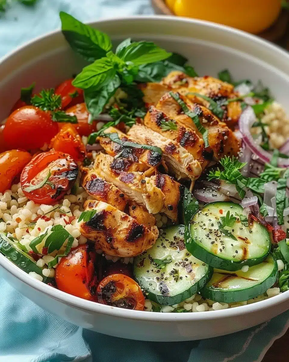 Bol Méditerranéen au Poulet Grillé